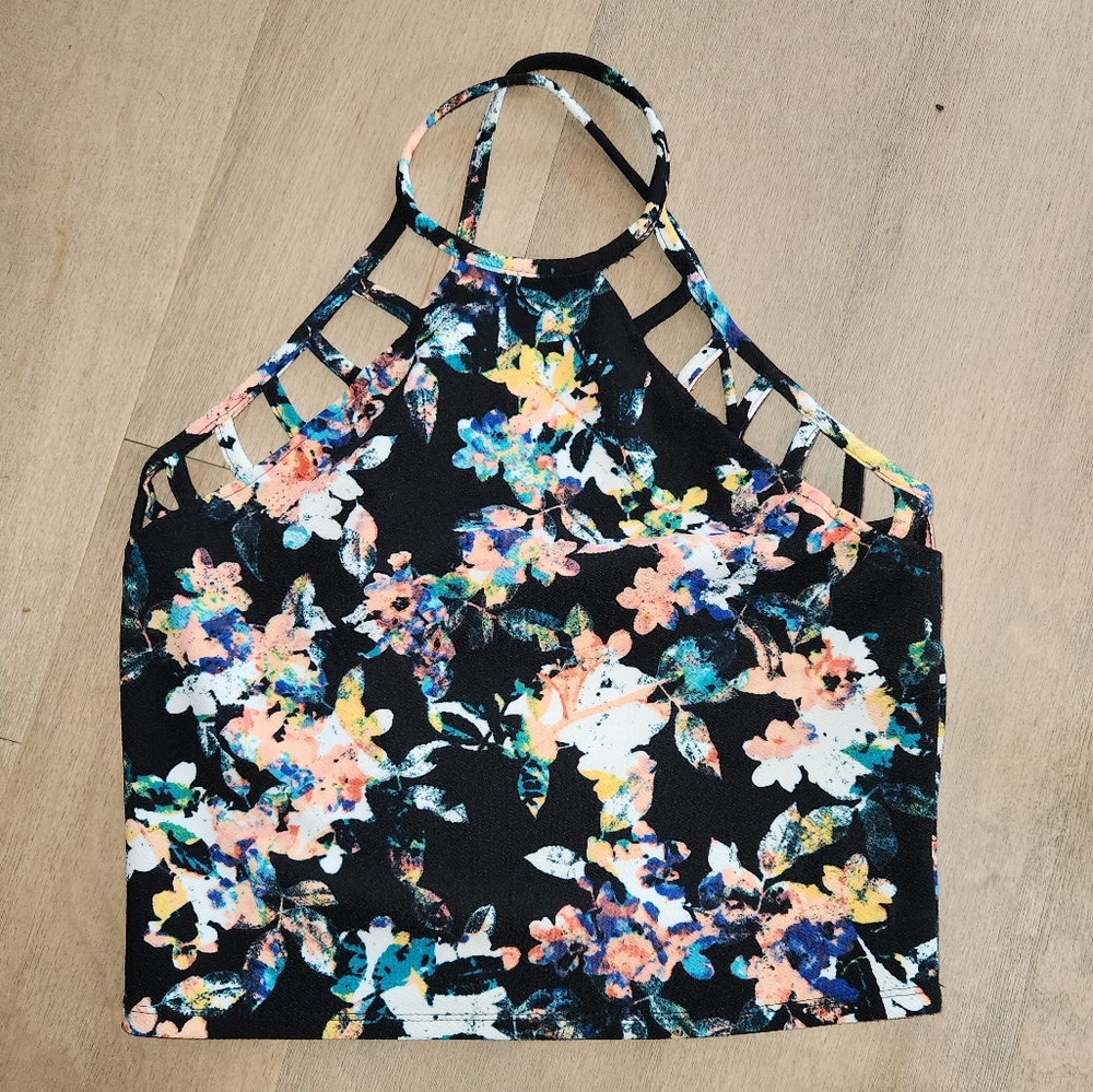 Material Girl Floral Crop Top